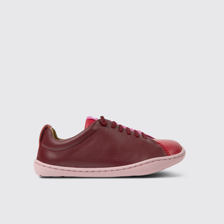 Side view of Twins Multicolored leather lace-up shoes