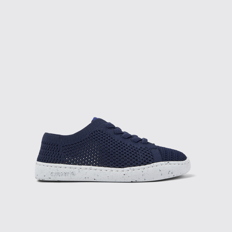 Side view of Peu Touring Blue Textile Slip-on