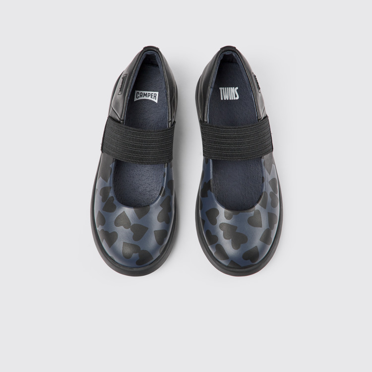 Twins Babies en cuir noir pour enfant