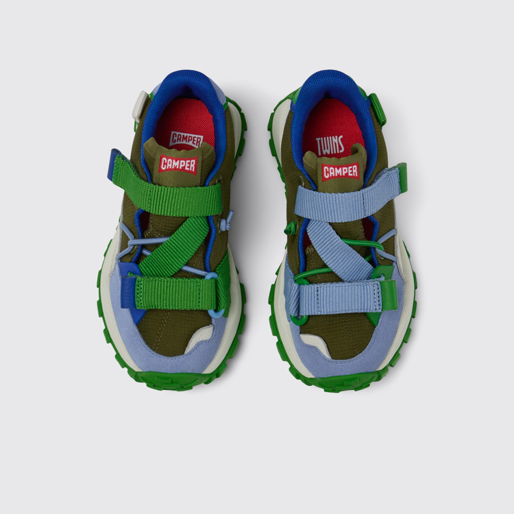 Overhead view of Twins Multicolored Textile/Leather Sneaker