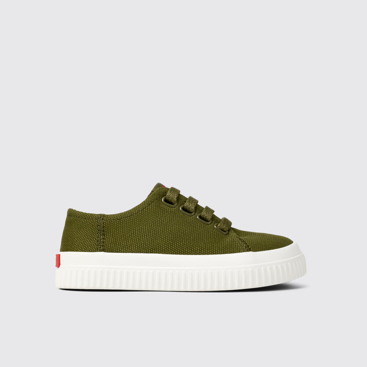 Side view of Peu Roda Green Textile Sneaker