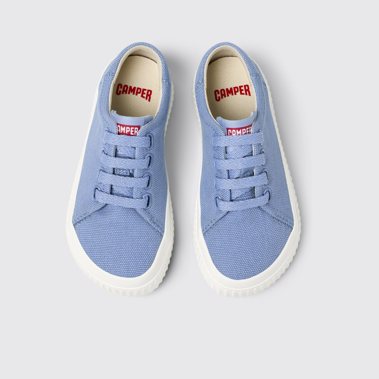 Overhead view of Peu Roda Blue Textile Sneaker