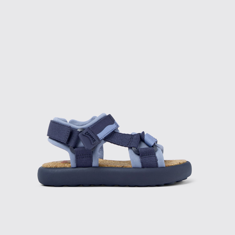 Side view of Pelotas Flota Blue Textile Sandal