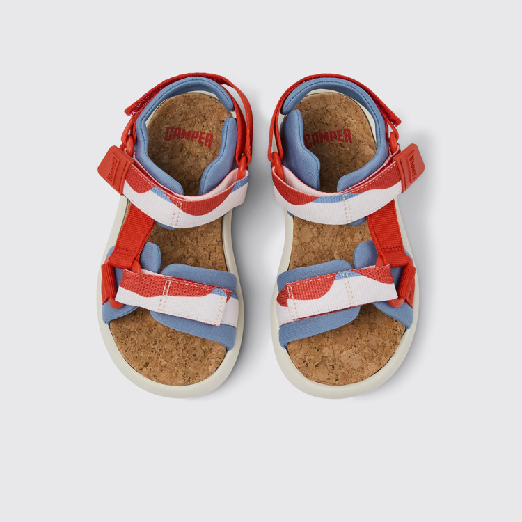 Overhead view of Pelotas Flota Multicolored Textile Sandal