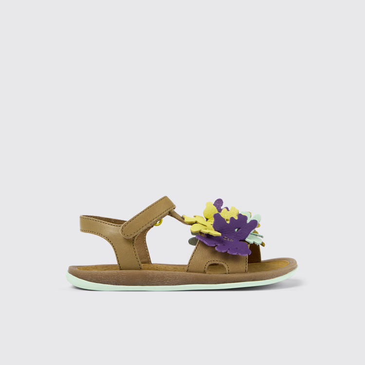 Side view of Twins Multicolored Leather Sandal