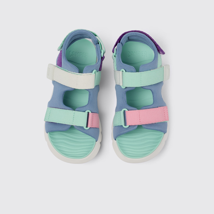 Overhead view of Twins Multicolored Textile Sandal