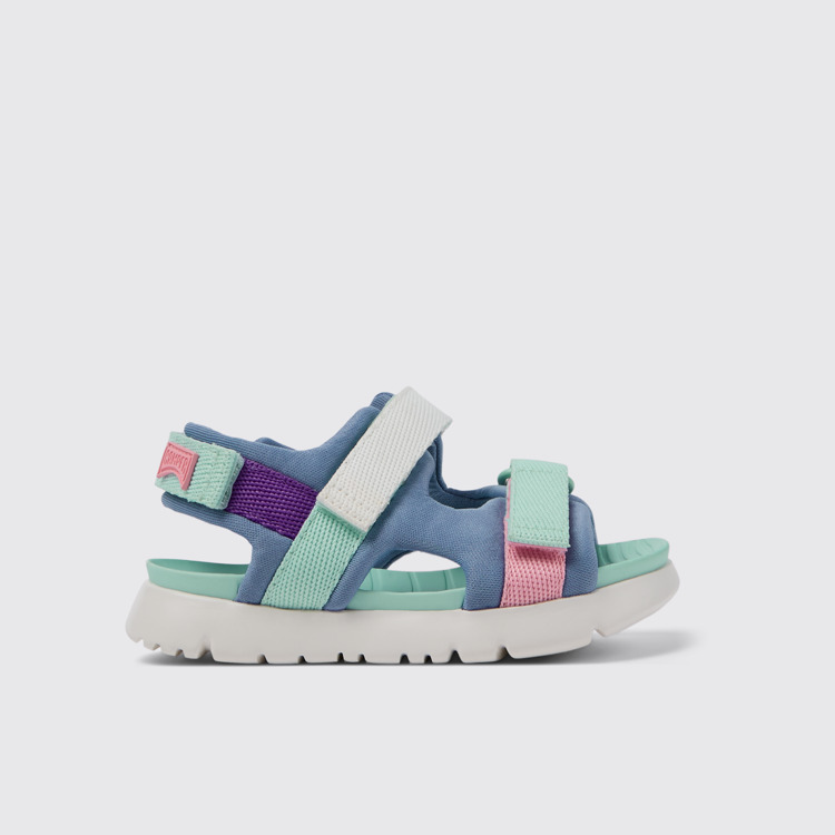 Side view of Twins Multicolored Textile Sandal