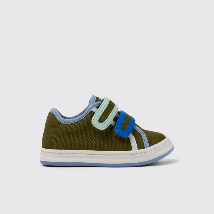 Side view of Twins Green Textile Sneaker