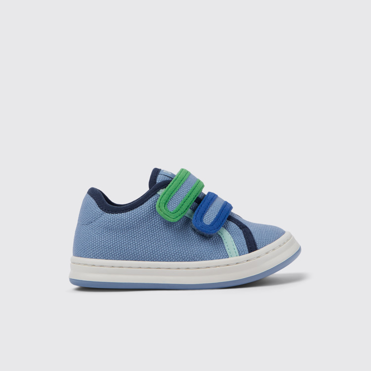 Side view of Twins Blue Textile Sneaker