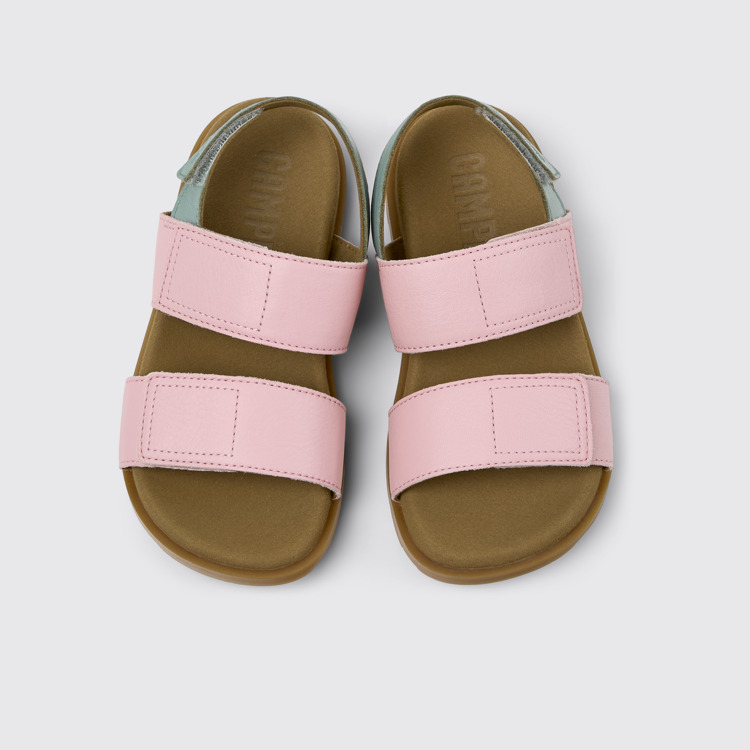 Overhead view of Brutus Sandal Multicolor Leather Sandal for Kids.