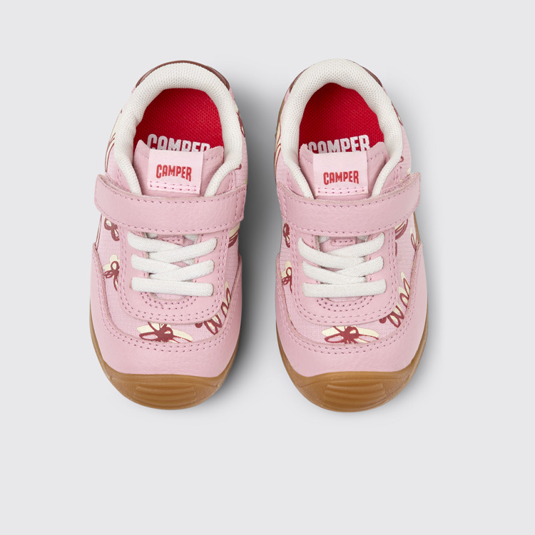 Dadda Sneaker infantil de teixit i pell multicolor.