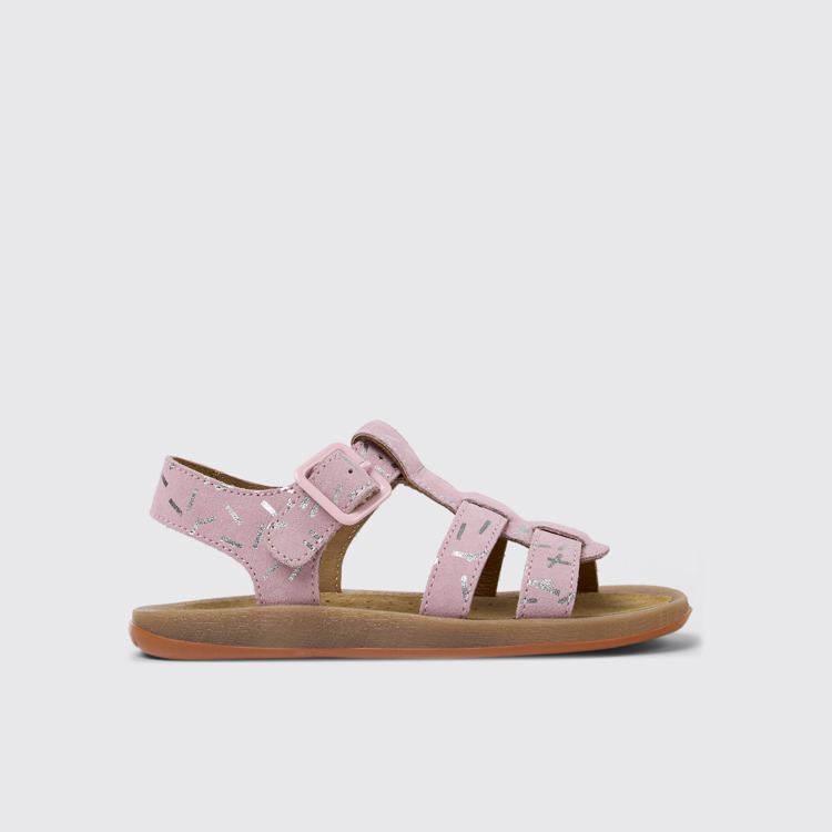 Side view of Bicho Multicolor Nubuck Sandal for Kids.