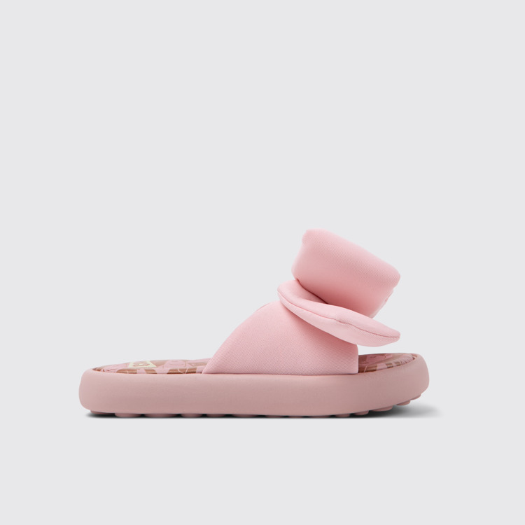 มุมมองด้านข้างของ Pelotas Flota Pink Recycled PET Kids' Sandals.