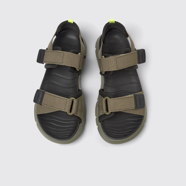 Overhead view of Oruga Multicolor Textile Kids' Sandals.