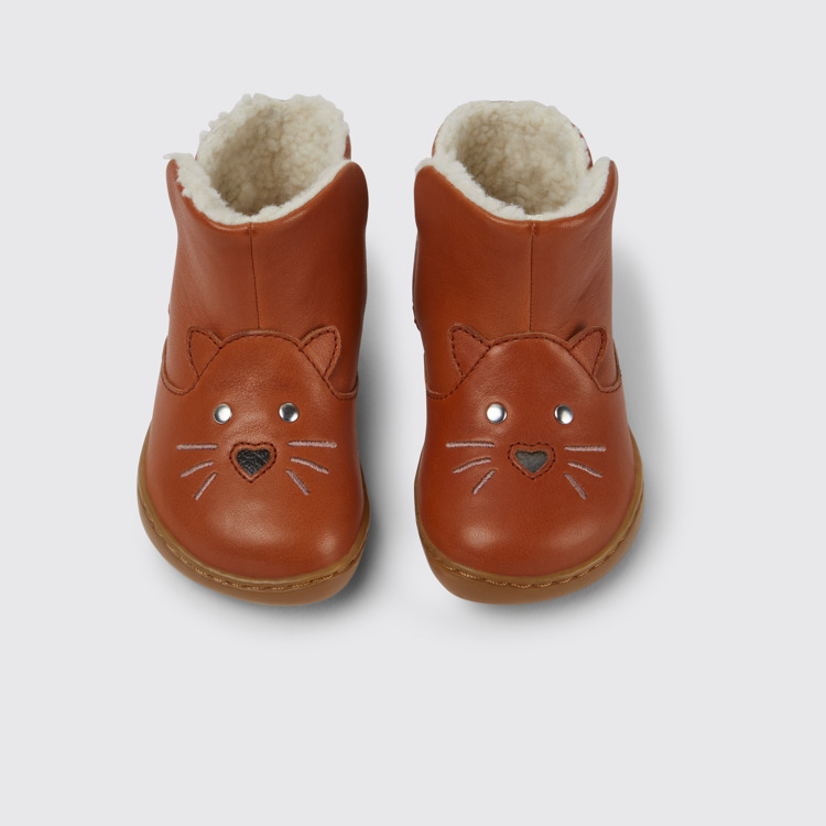 Overhead view of Twins Brown ankle boots