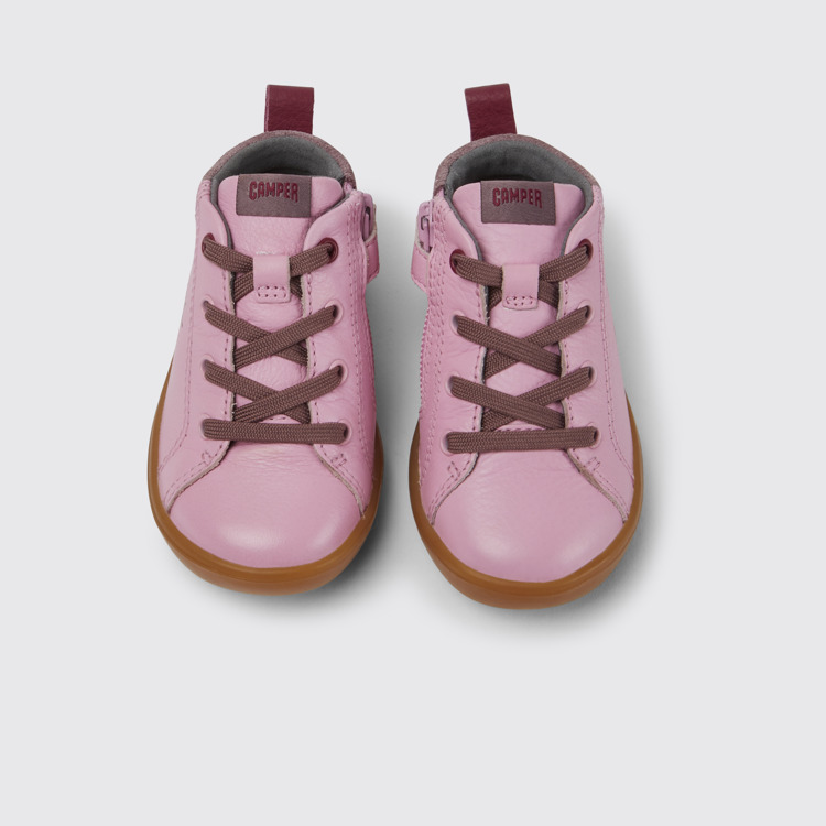 Overhead view of Twins Pink ankle boots