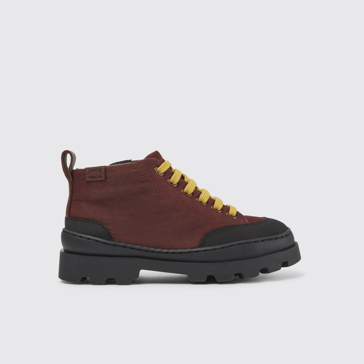 Side view of Brutus Burgundy ankle boots