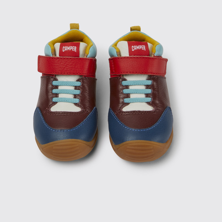 Overhead view of Dadda Multicolor leather sneakers