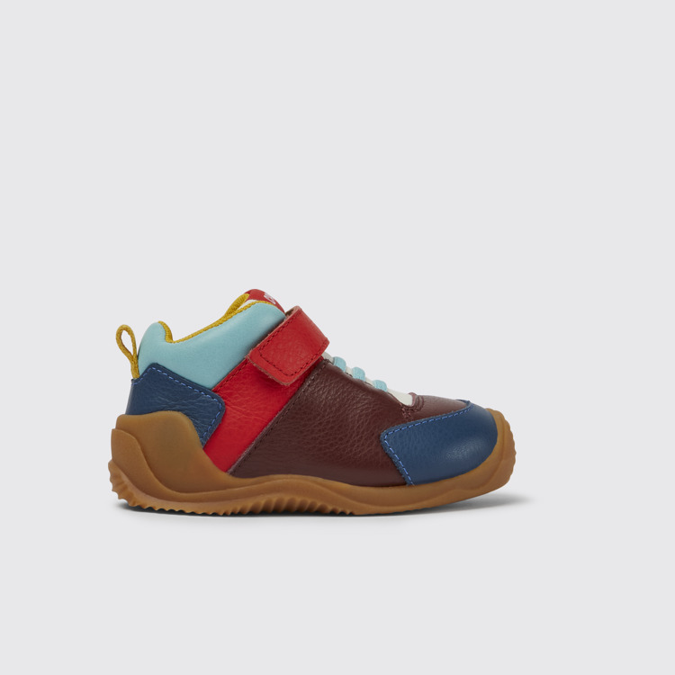 Side view of Dadda Multicolor leather sneakers