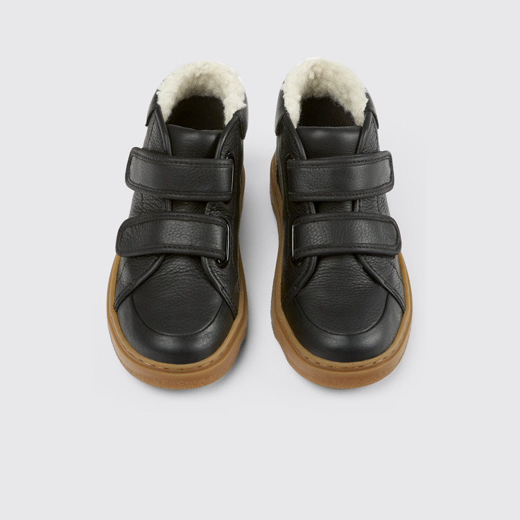 Kiddo Bottes en cuir noir