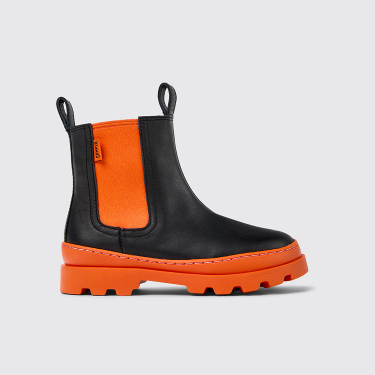 Brutus Bota infantil Chelsea de pell de color negre