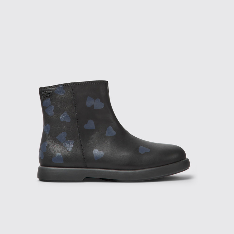 Twins Bottines en cuir noir pour enfant