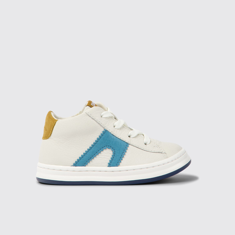 Side view of Twins White leather sneakers for kids