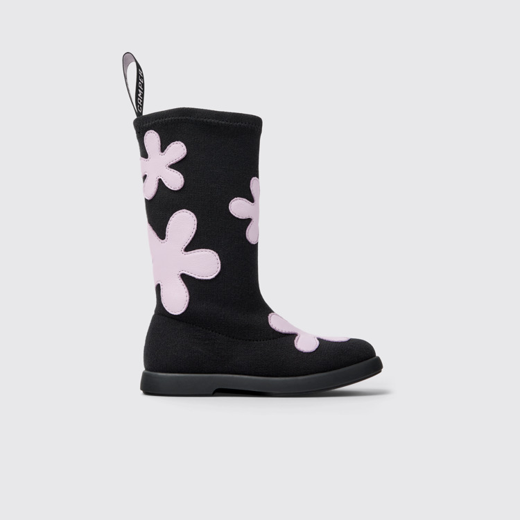 Duet Bottes en cuir et TENCEL™ Lyocell noir et violet