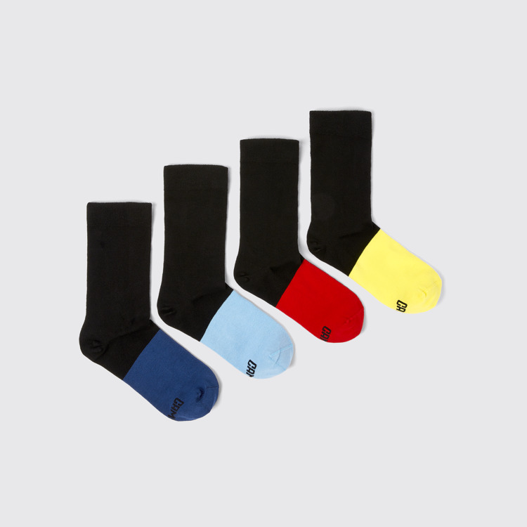 Side view of Odd Socks Pack Four multicolored individual unisex socks