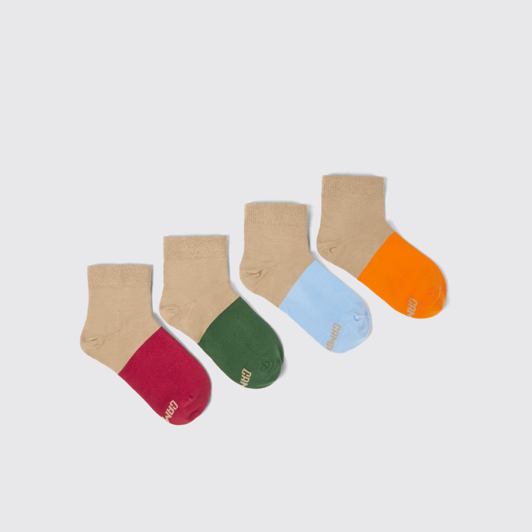 Side view of Odd Socks Pack Four multicolored individual unisex socks