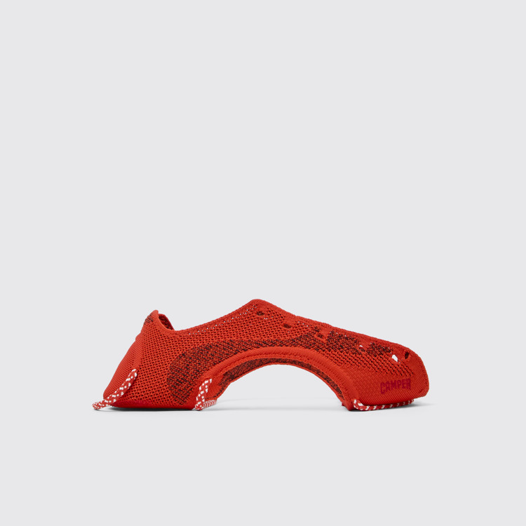 Side view of ROKU Shoe Uppers Red uppers (x2) for your right and left shoes.