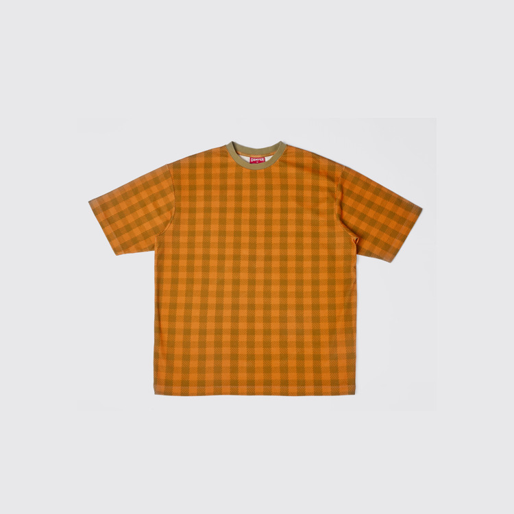  T-Shirt Unisex T-Shirt in Orange und Beige