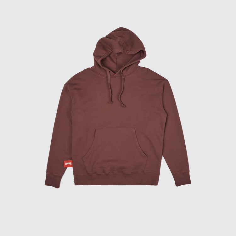 Side view of Hoodie Burgundy hoodie with harness driver print