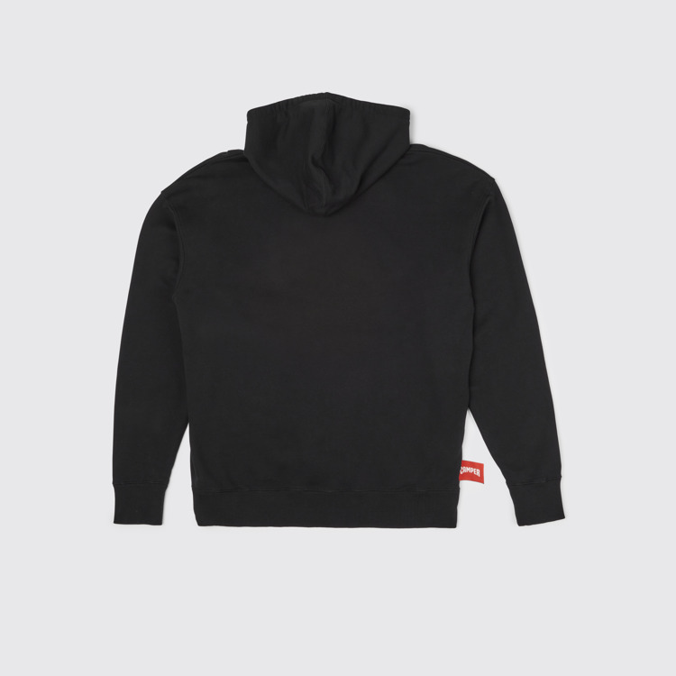 Back view of Hoodie Black hoodie with Camper logo