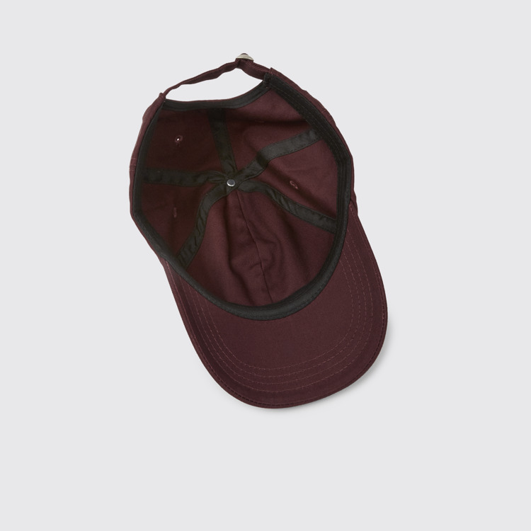 Back view of Cap Burgundy cap with Camper logo