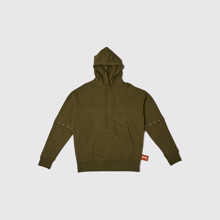  Hoodie Sweat à capuche vert-marron unisexe