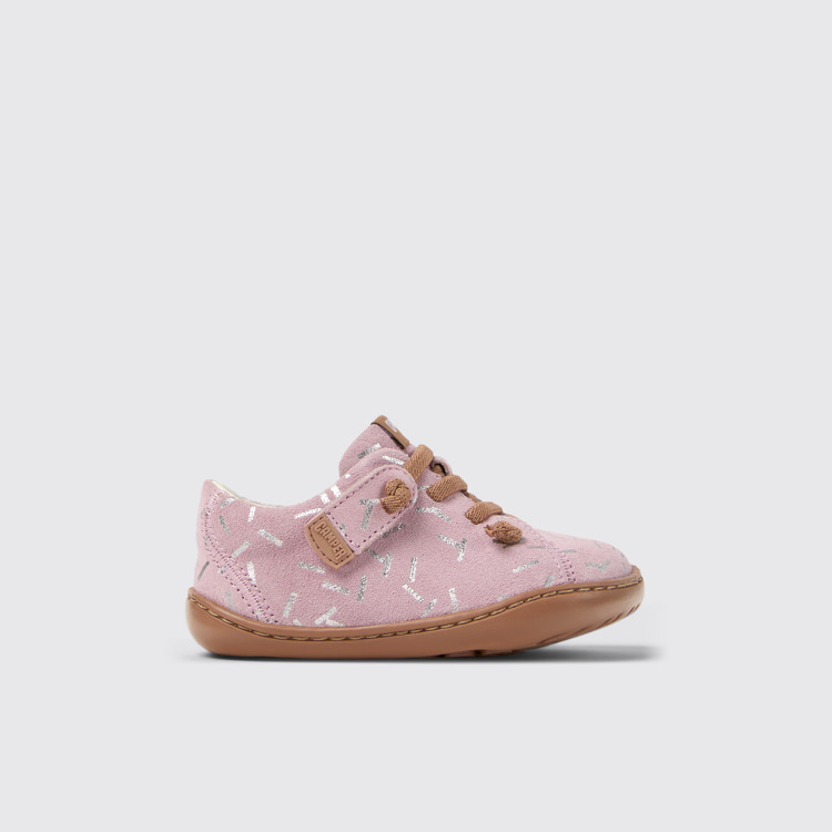 Side view of Peu Multicolor Nubuck Shoes for Kids.