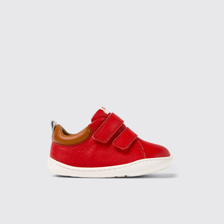 Side view of Peu Multicolor Leather Sneakers for Kids.
