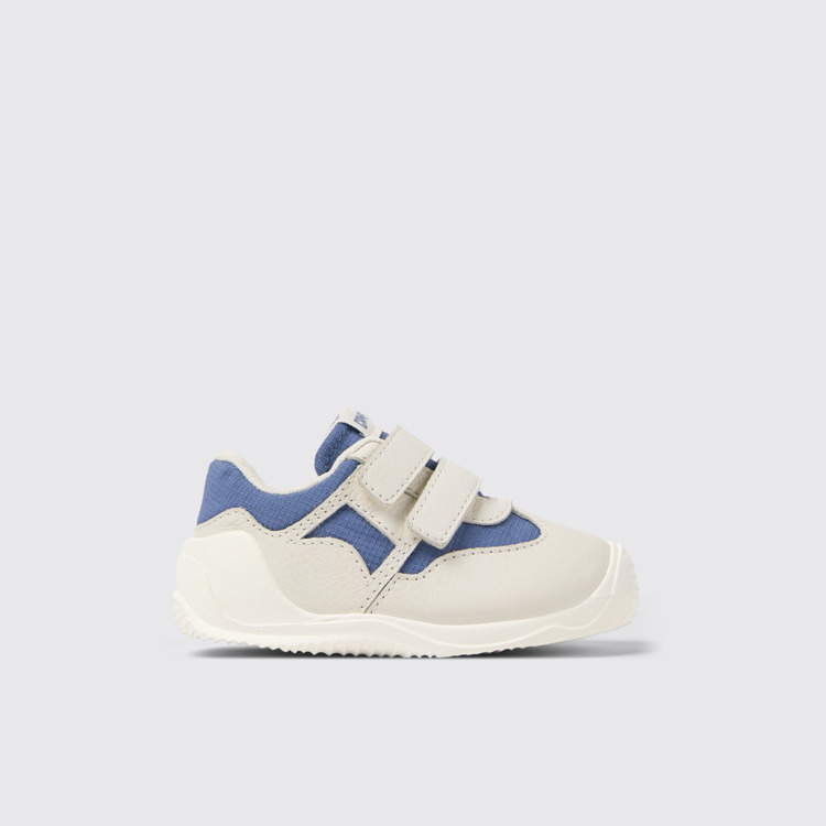 Side view of Dadda Multicolor Textile and Leather Sneakers for Kids.