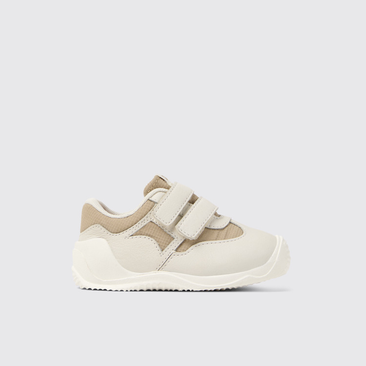 Side view of Dadda Multicolor Textile and Leather Sneakers for Kids.