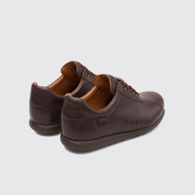 Back view of Pelotas Dark brown shoe for men