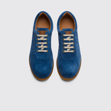 Overhead view of Pelotas Iconic blue shoe for men