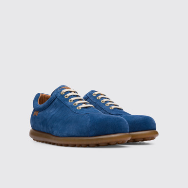 Front view of Pelotas Iconic blue shoe for men