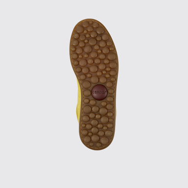 The sole of Pelotas Yellow nubuck sneakers for men