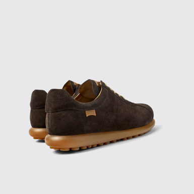 Back view of Pelotas Gray vegetable tanned nubuck shoes for men