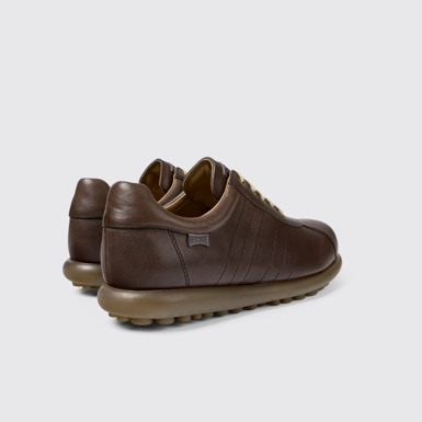 Back view of Pelotas Brown Leather Shoes for Men.