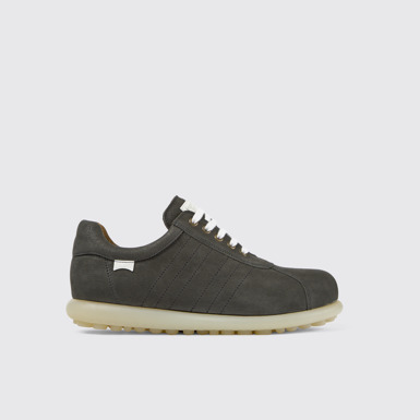 Side view of Pelotas Gray Nubuck Oxford Sneaker for Men