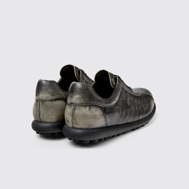 Back view of Pelotas Gray Vegetable Tanned Leather Shoes for Men.