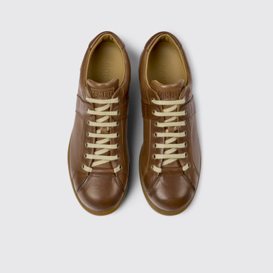 Overhead view of Pelotas Brown shoe for men