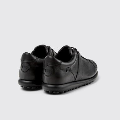 Back view of Pelotas Black Leather Shoes for Men.